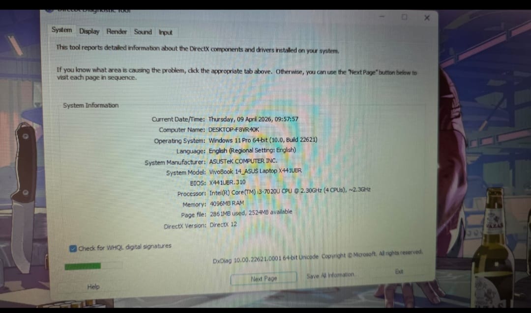 Asus VivoBook Core i3 Dual VGA