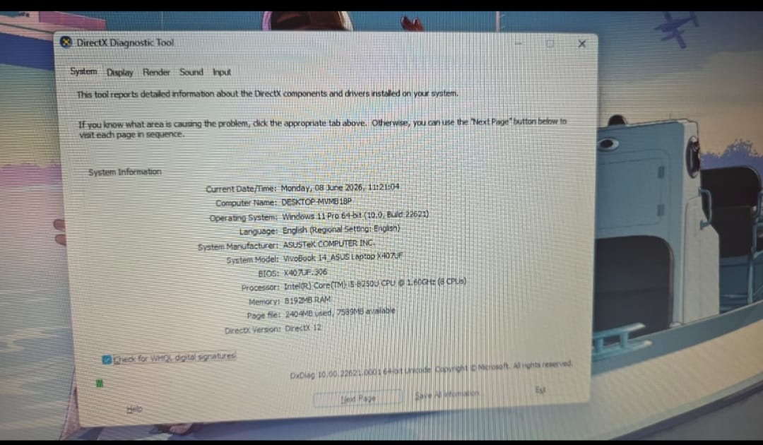 ASUS VIVOBOOK CORE I5 DUAL VGA NVIDIA