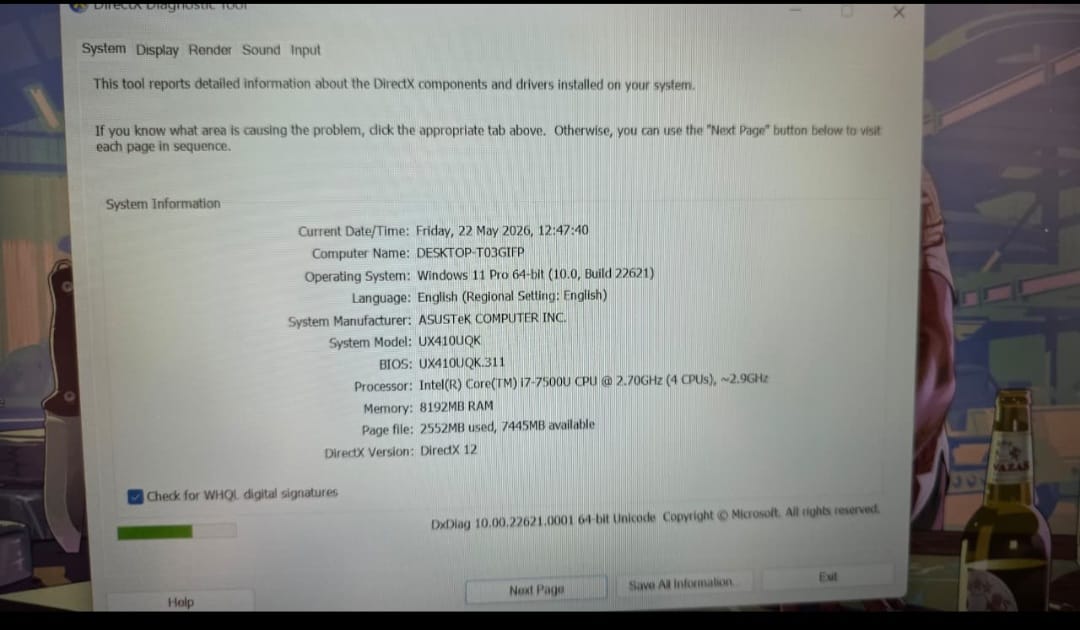 Asus Zenbook slim core I7 dual VGA INTEL + NVIDA